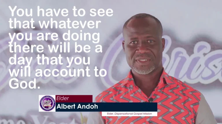 Working for men and maintaining your christian values- Elder Albert Andoh